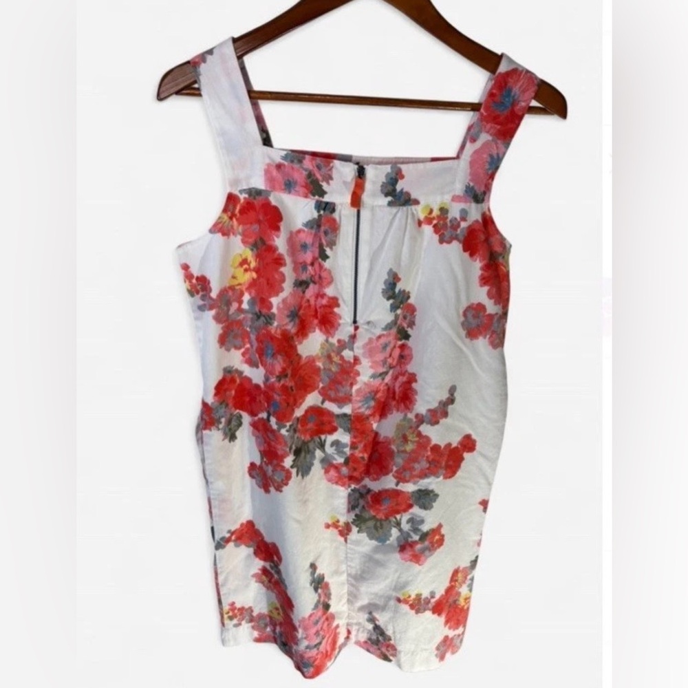 Joules Midi Dress Wide Strap Summer Floral Cotton Linen Lined Women's 12 - Picture 7 of 10